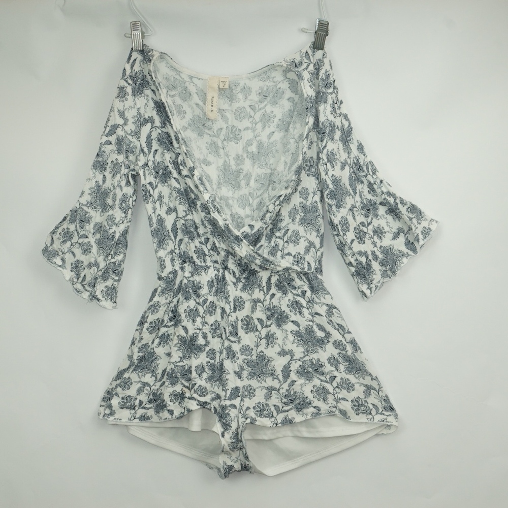 Paisley like Floral Romper Made in USA S